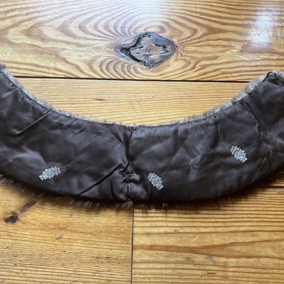 Vtg Brown Sheared Beaver Fur Hand Warmer Muff & Matching Sheared Beaver Collar - Picture 8 of 8